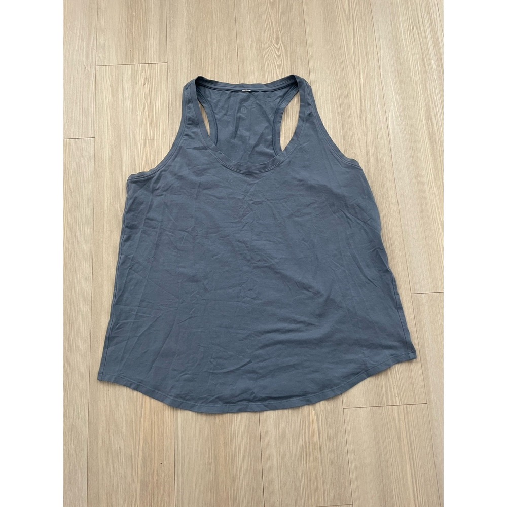 Lululemon Steele Blue Tank Top Size Medium Missing Inside Tags Exercise Gym